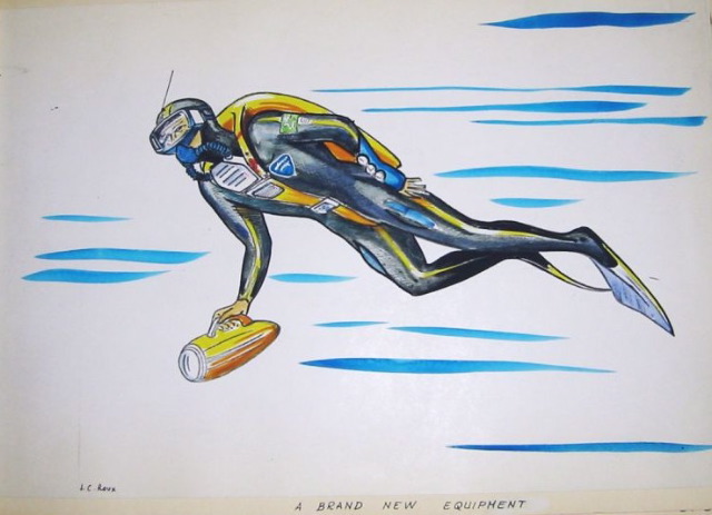 Water Color Diver